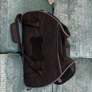 Black mesh dog carrier